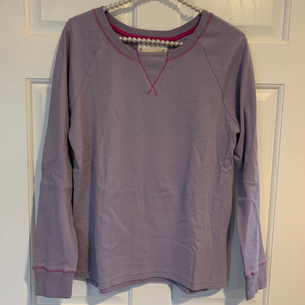 NEW Cuddl Duds Ladies Purple Long Sleeve Lightweight Sweatshirt Size S